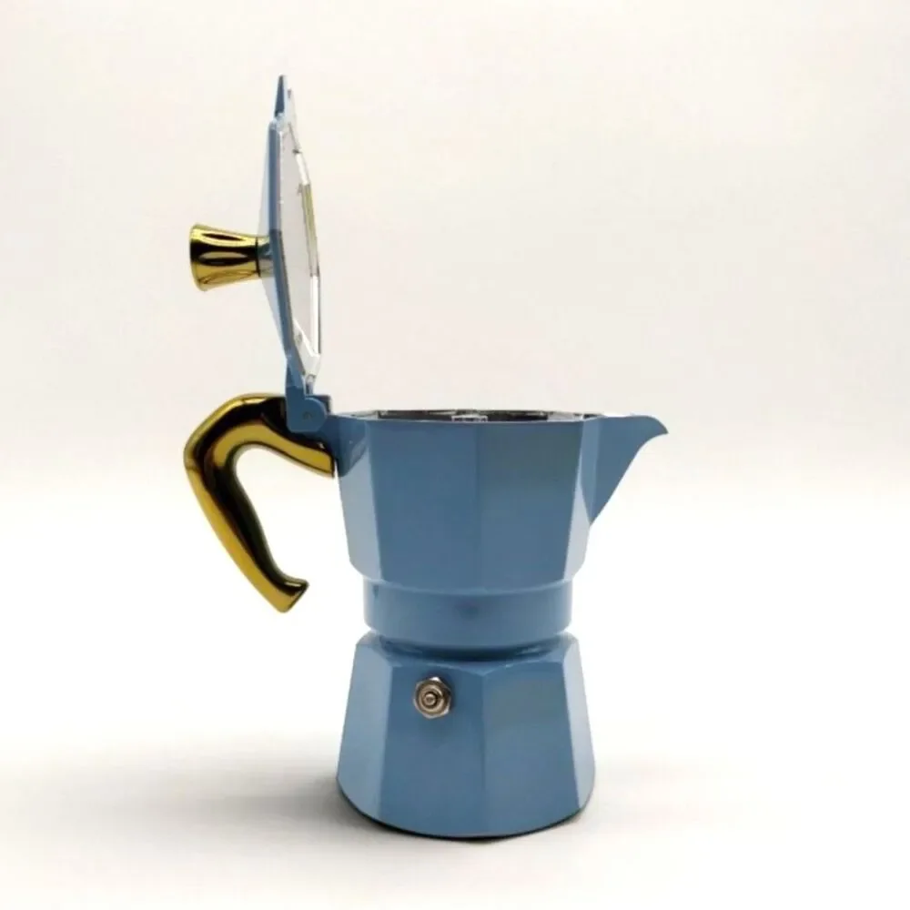 Bialetti Bridgerton Blue Moka Pot Italian Coffee Maker Stovetop Espresso Maker